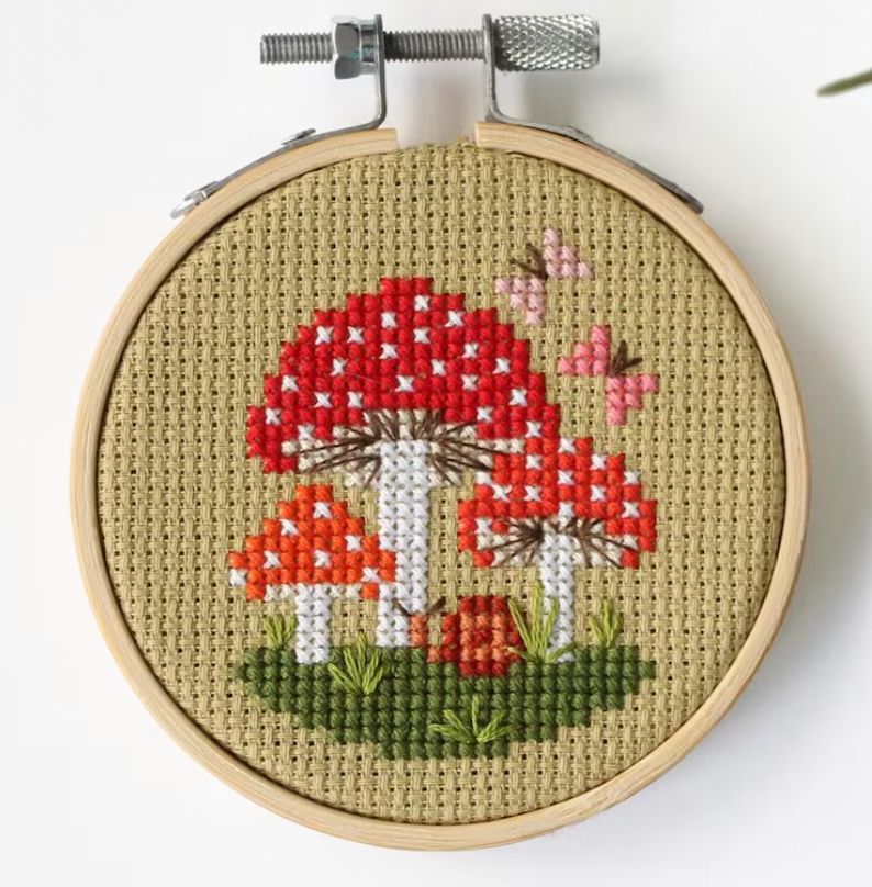 Toadstools Cross Stitch Kit