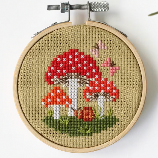 Toadstools Cross Stitch Kit