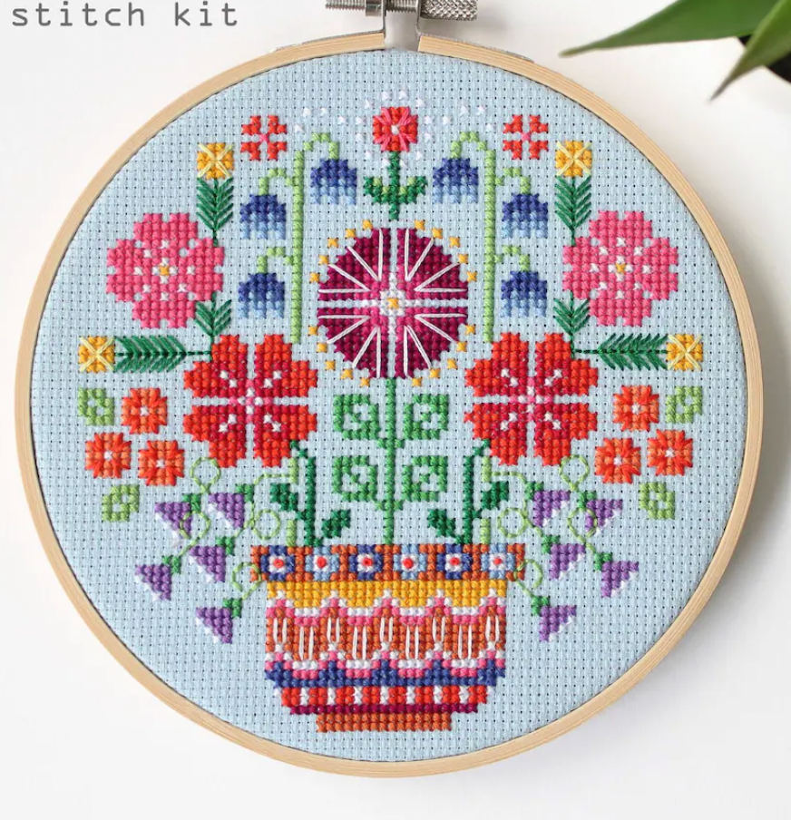 Spring Blooms Cross Stitch Kit