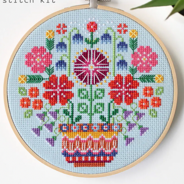 Spring Blooms Cross Stitch Kit