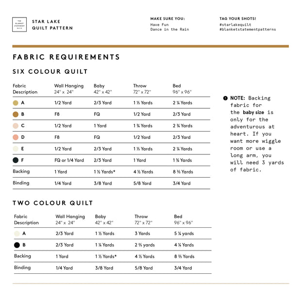 Star Lake Quilt Pattern