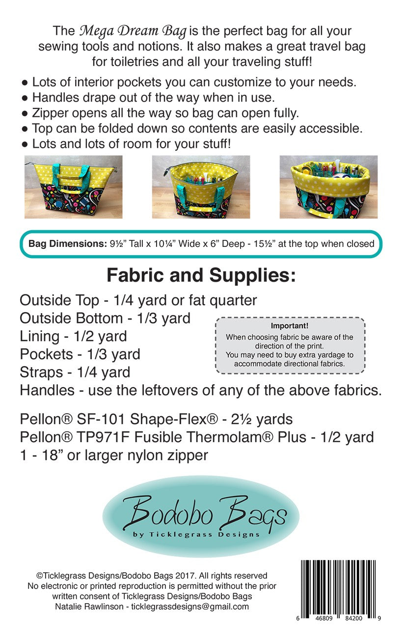 Mega Dream Bag Pattern