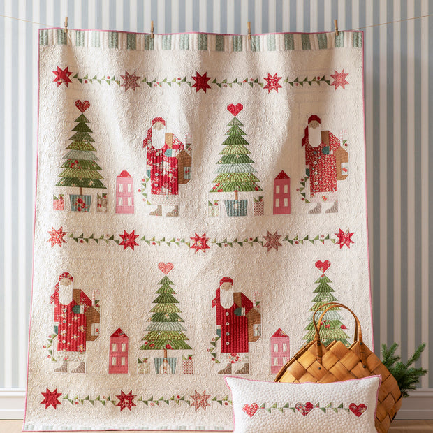 TILDA - Merry Little Christmas - Dear Santa Quilt Kit - Plaid Stone OR Putty White - NO BUTTONS INCLUDED