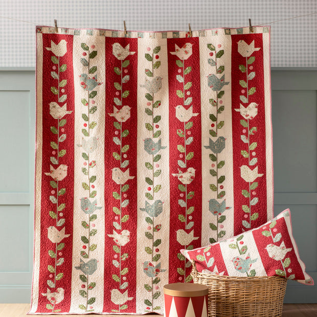 TILDA - Merry Little Christmas - Winter Birds Quilt Kit - Petrol OR Burgundy