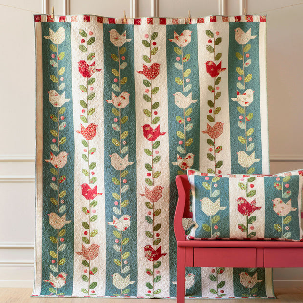 TILDA - Merry Little Christmas - Winter Birds Quilt Kit - Petrol OR Burgundy