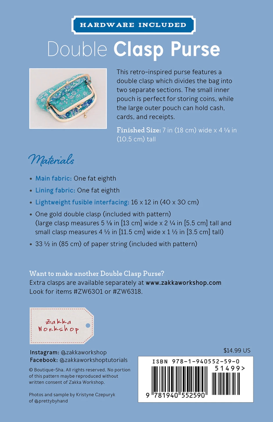 Double Clasp Purse Kit