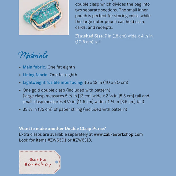 Double Clasp Purse Kit