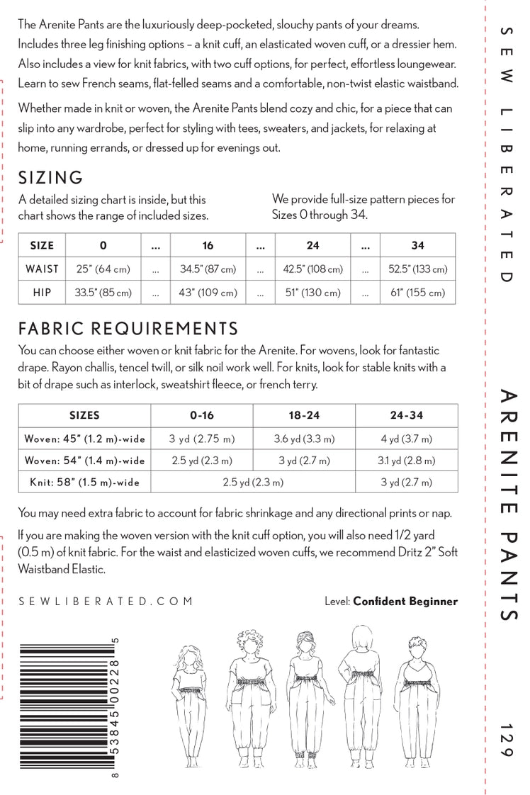 Arenite Pants Pattern