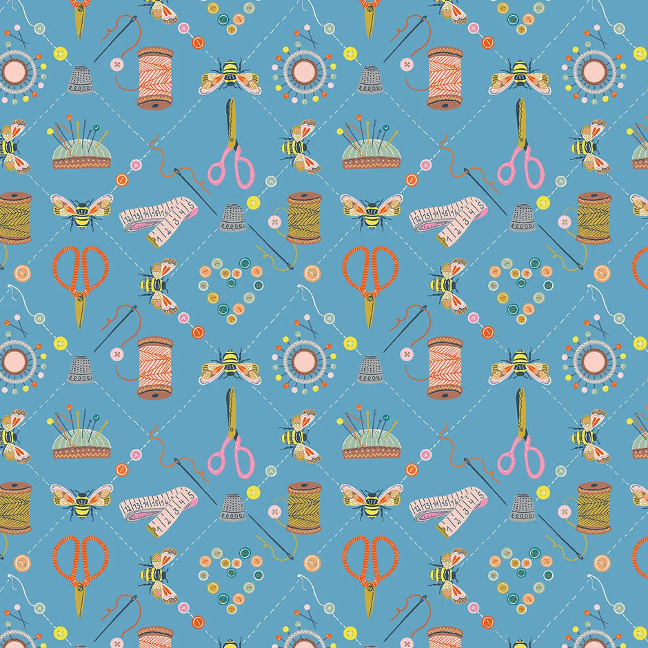 Country Sewing Club - Bee Stitch - 1 m cut