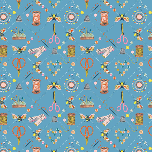 Country Sewing Club - Bee Stitch - 1 m cut