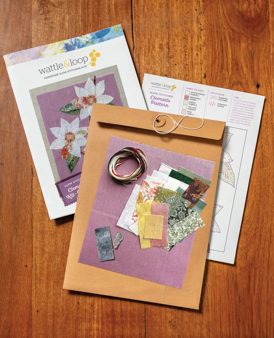 Clematis Slow Stitching Kit