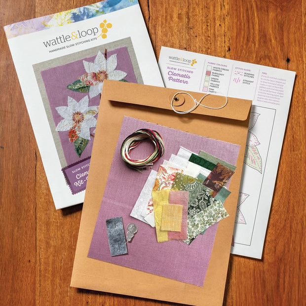 Clematis Slow Stitching Kit