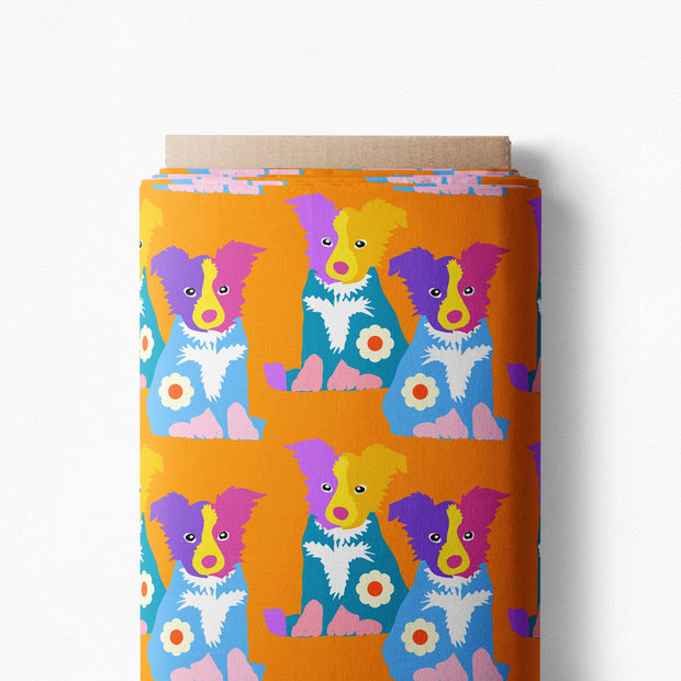 Karina + Kind - Collie Cutie Orange - CANVAS - 1 m cut