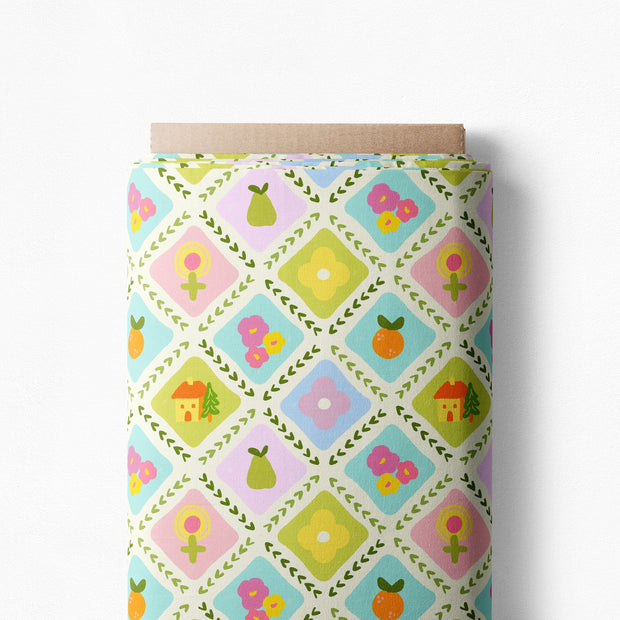 Karina + Kind - Cottage Breeze Cream - CANVAS - 1 m cut