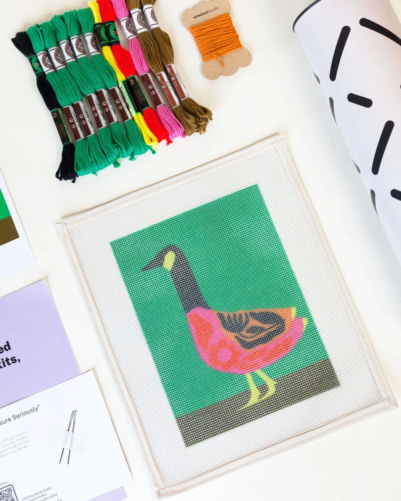 Folk Goose by Bekah Worley Needlepoint Kit