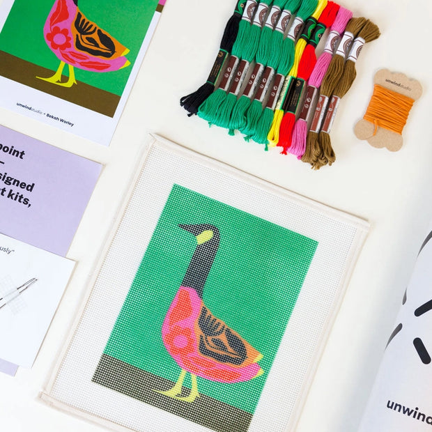Folk Goose by Bekah Worley Needlepoint Kit