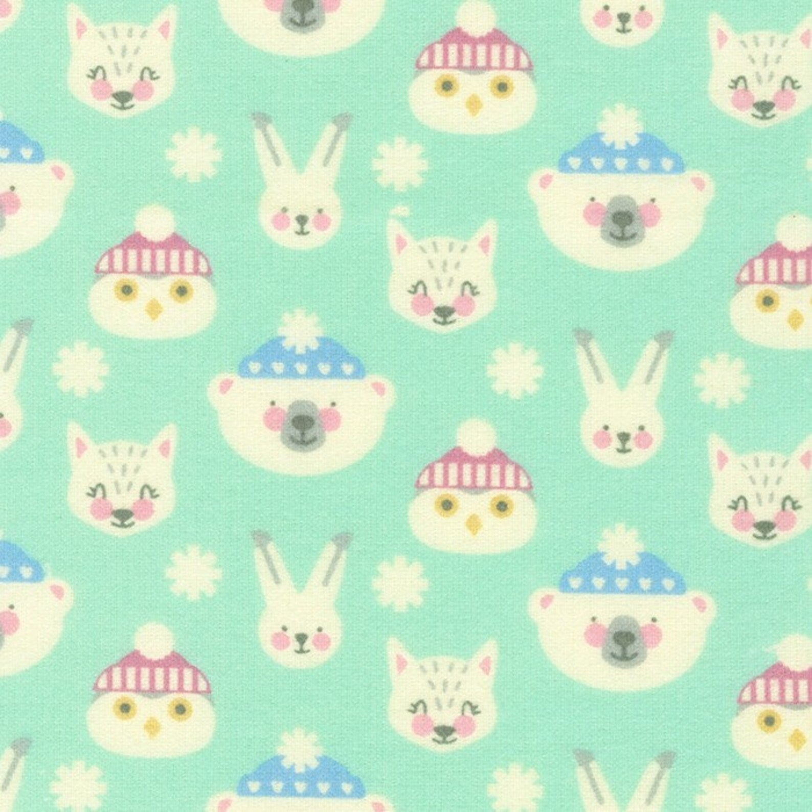 Snow Snuggles - Animals in Mint