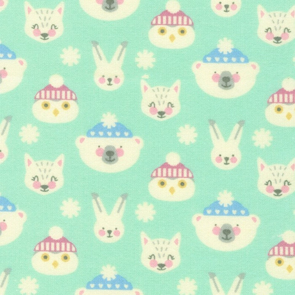 Snow Snuggles - Animals in Mint