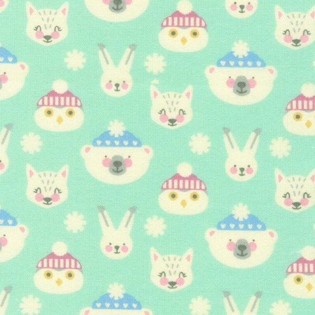 Snow Snuggles - Animals in Mint