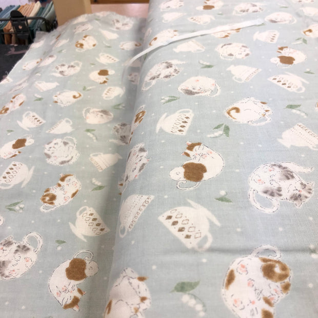 My Family - Double Gauze - Cats & Cups