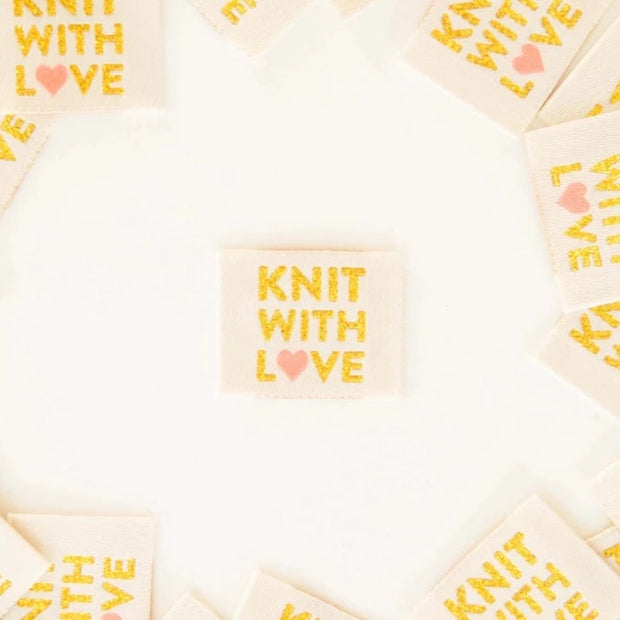 Knit With Love Premium Woven Labels