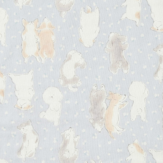 My Family - Double Gauze - Dogs in Blue