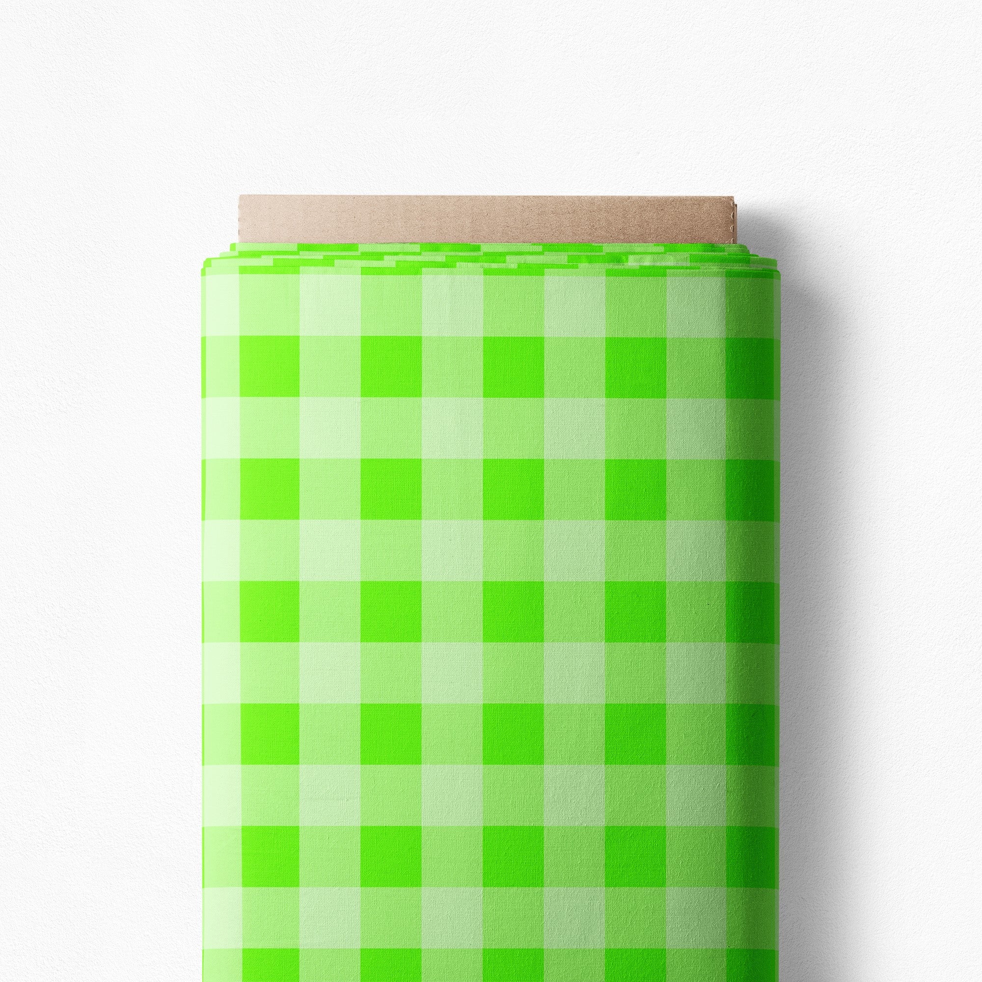 Karina + Kind - Lime Zest Gingham - CANVAS - 1 m cut