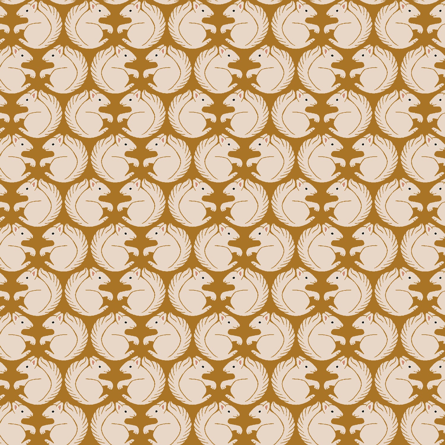 On a Fall Day - Squirrel in Gold