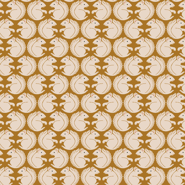 On a Fall Day - Squirrel in Gold