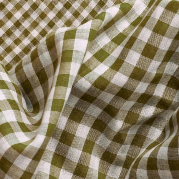 Gingham Off-White Double Gauze