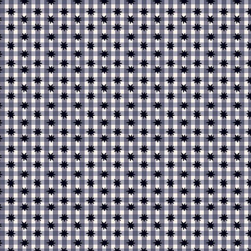 Love and Stitches - Meadow Star Gingham - Licorice