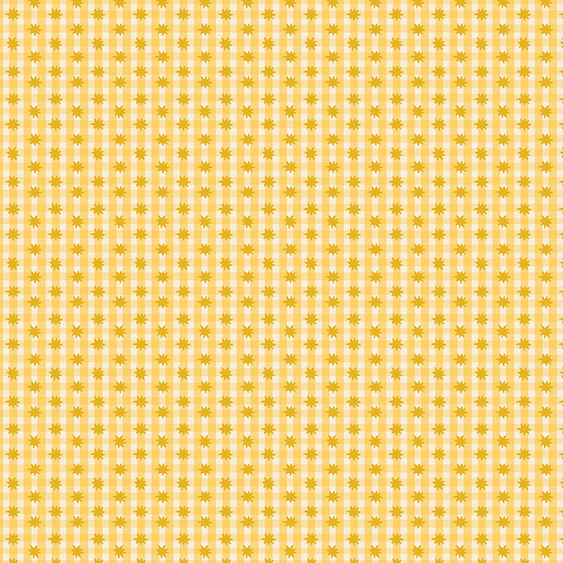 Love and Stitches - Meadow Star Gingham - Yellow