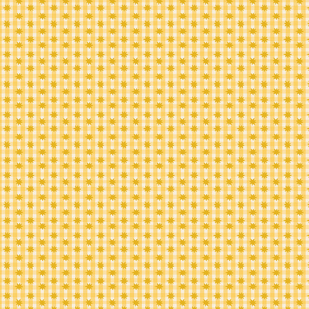 Love and Stitches - Meadow Star Gingham - Yellow