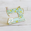 Floral Sewing Machine Interactive Enamel Pin