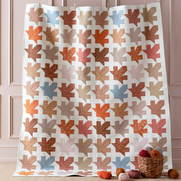 Tilda Creating Memories - Maple Leaf Quilt Kit - White