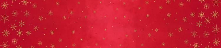 Ombré Flurries Metallic - Christmas Red