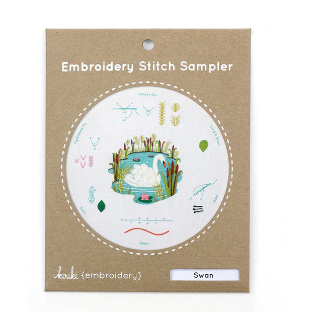 Embroidery Stitch Sampler - Swan
