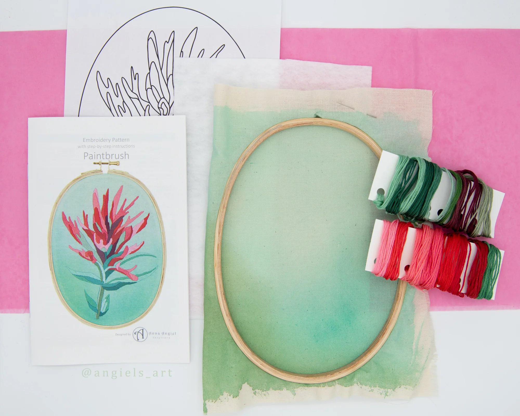 Paintbrush Embroidery Kit