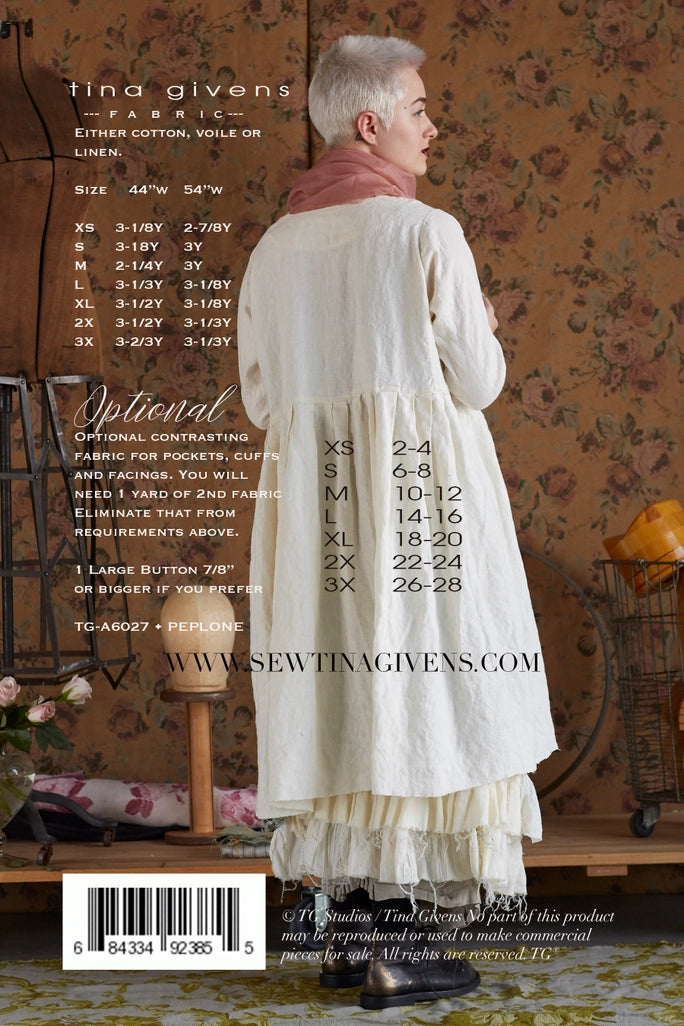 Peplone Jacket and Tunic Sewing Pattern