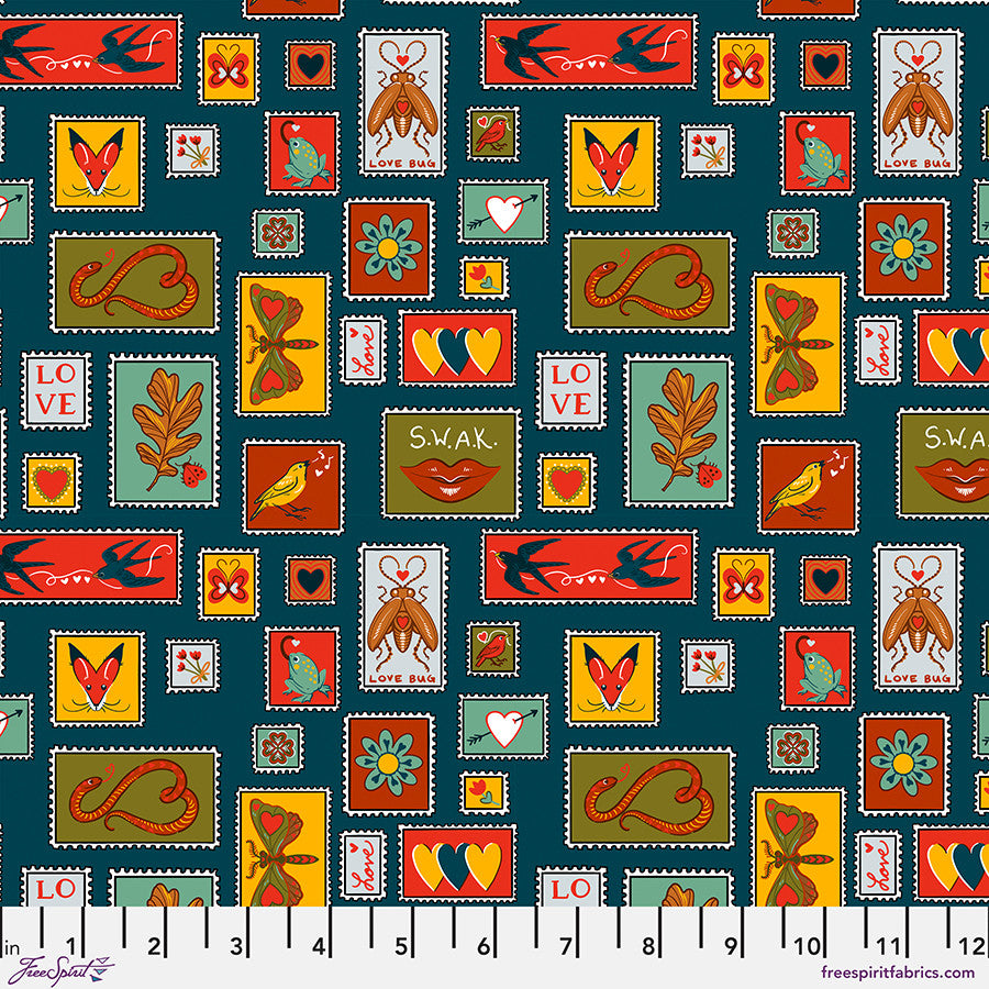 Love Letters - Postage Stamps - Teal