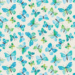 Love and Stitches - Rustic Flutter - Teal / Natural