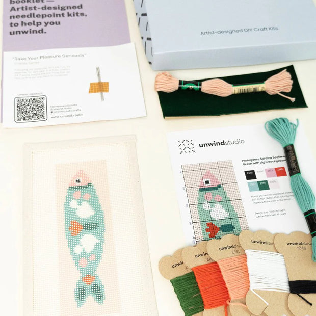The Portuguese Sardine Bookmark Needlepoint Kit