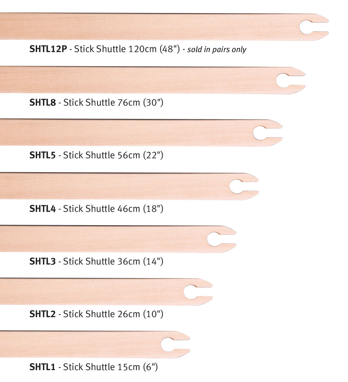 Stick Shuttles - Assorted Sizes
