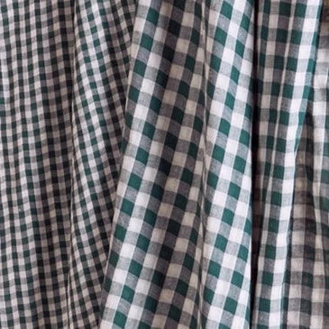 Gingham Off-White Double Gauze