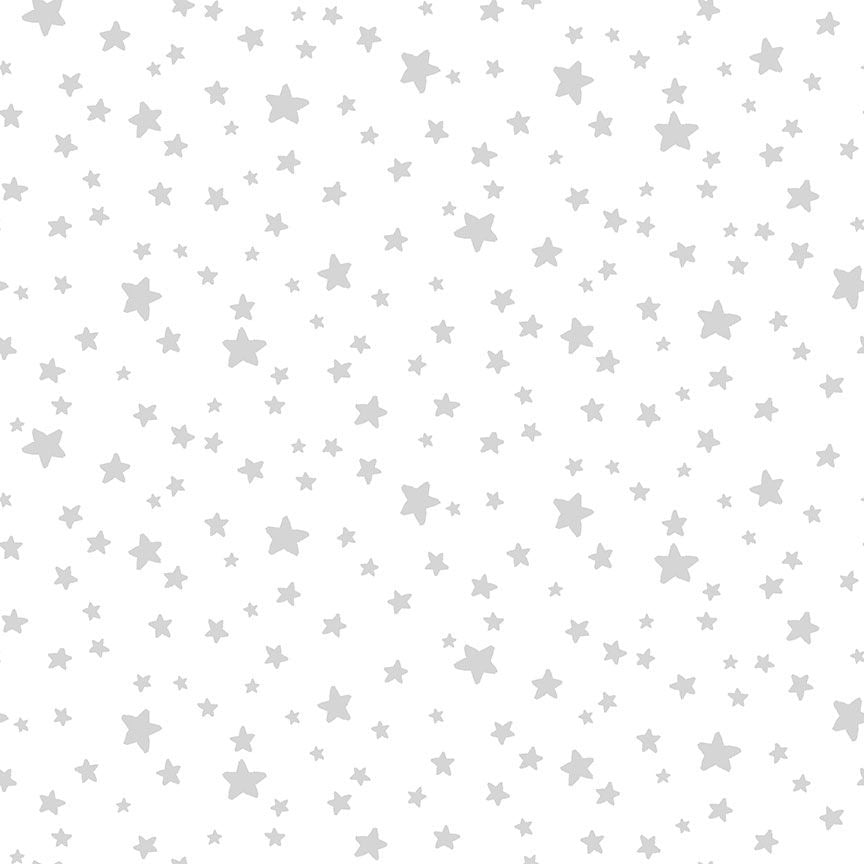 White Starry FLANNEL