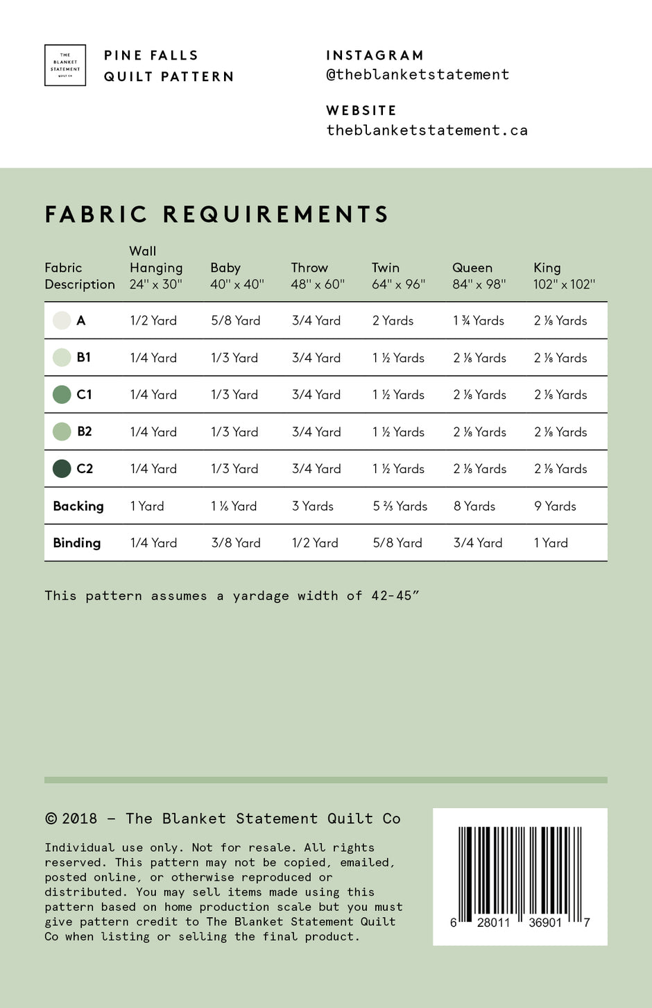 Pine Falls Quilt Pattern