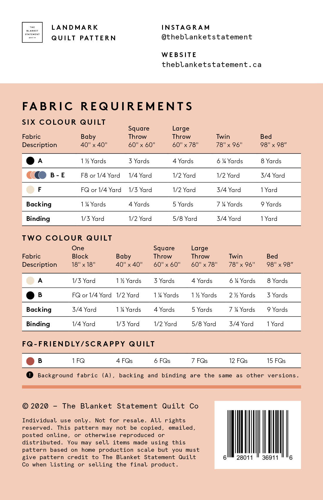 Landmark Quilt Pattern