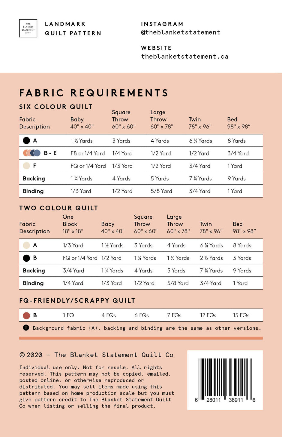 Landmark Quilt Pattern