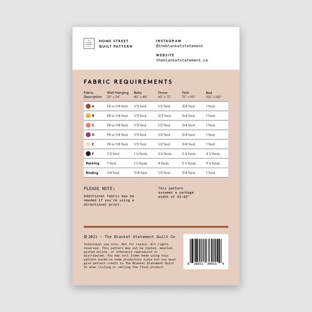 Home Steet Quilt Pattern