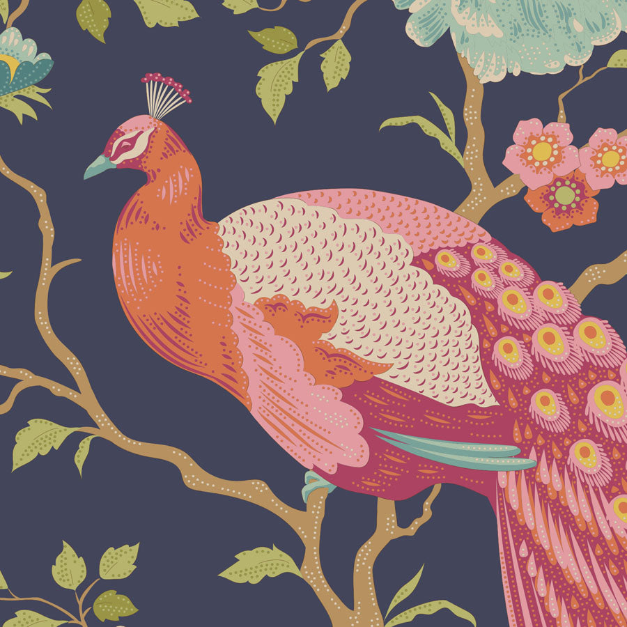 Peacock Tree - Navy